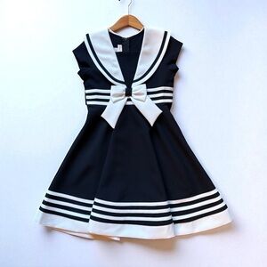 Bonnie Jean Navy and White Formal Kids Dress